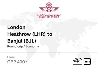 Banjul departure option 1